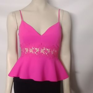 EUC "Sarah la" hot pink sexy top
